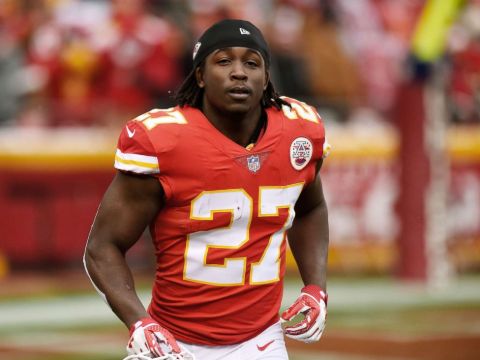 Kareem Hunt caught on the camera during a match.